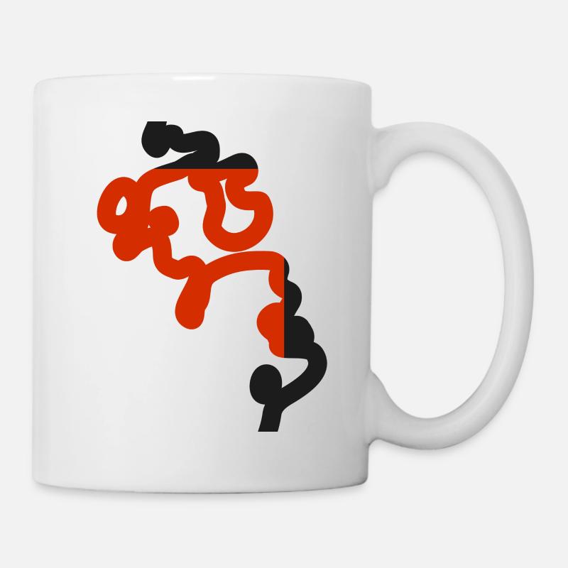 Line Graphic Type Minimalism Character Emblem Symbol - Mug - white