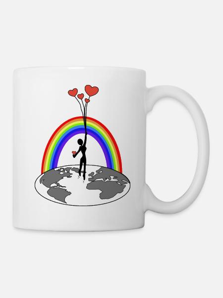 Freiheit - Liebe macht frei - Tasse - Weiß