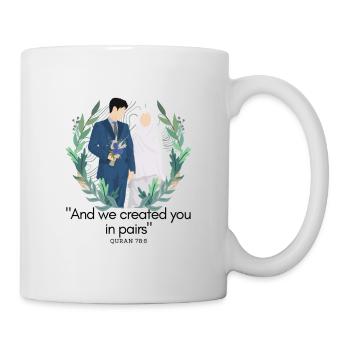 Islam/ Mariage / Coran Verset 78:8 / Idée cadeau de mariage - Mug blanc - blanc - Droite