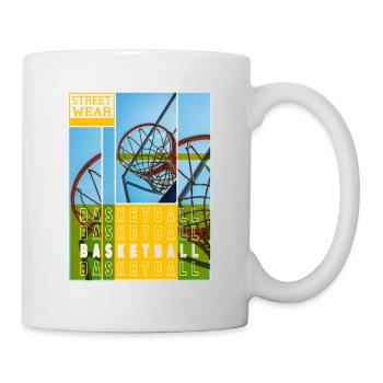 Basketteur Basketteur Basket Dunking Sport Vintage - Mug blanc - blanc - Droite