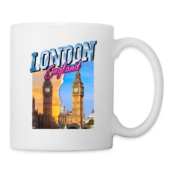 London England UK City Skyline Vintage Retro - Mug - white - Right