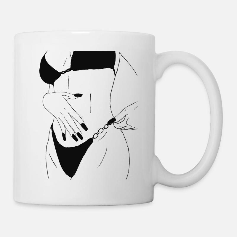 Frau im bikini - Tasse - Weiß