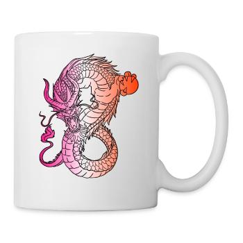 Japanese Dragon Vintage Demon Retro 103 - Mug - white - Right