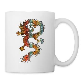 Japanischer Drache Vintage Demon Retro 104 - Tasse - Weiß - Rechts