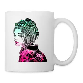 Japanese Geisha Samurai Warrior 106 - Mug - white - Right