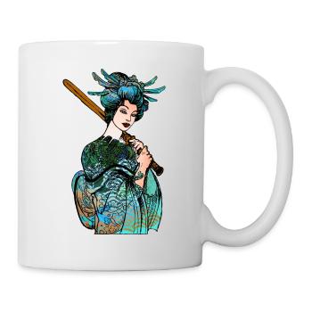 Japanese Geisha Sword Samurai Warrior 110 - Mug - white - Right