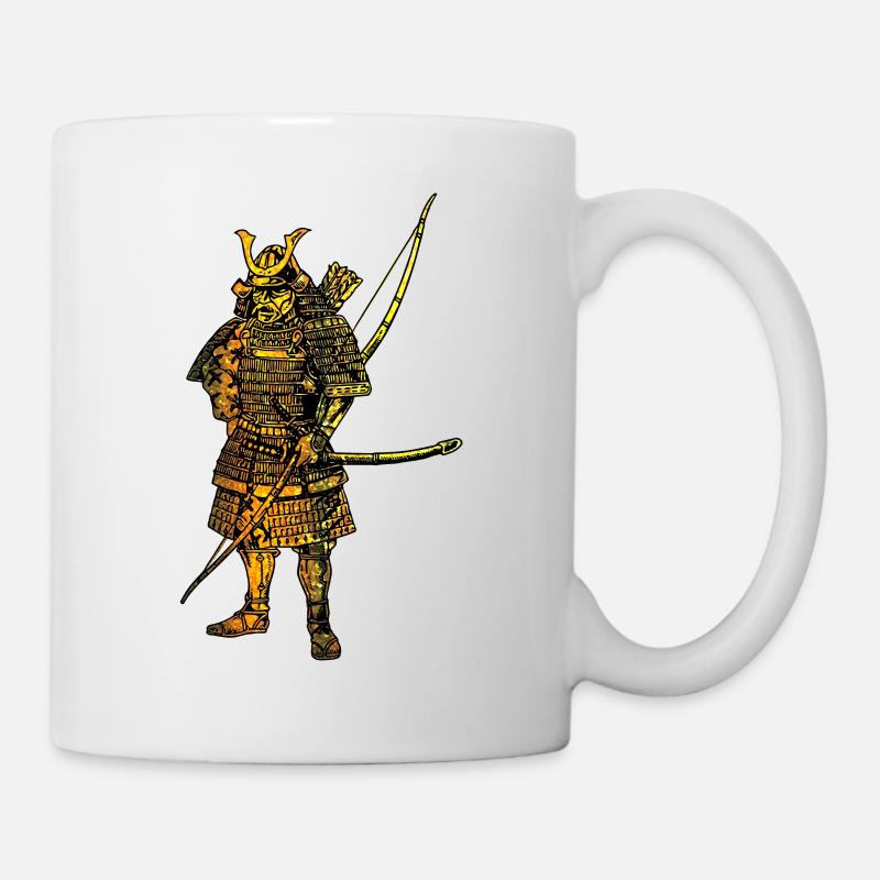 Japanischer Samurai Arch Schwertkrieger 115 - Tasse - Weiß