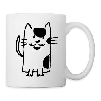 Chat - Je préfère ronronner fabuleux - Mug blanc - blanc - Droite