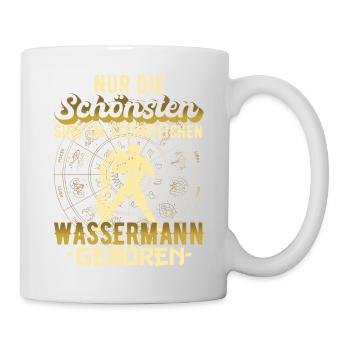 Sternzeichen Wassermann Aquarius Spruch Geschenk - Tasse - Weiß - Rechts