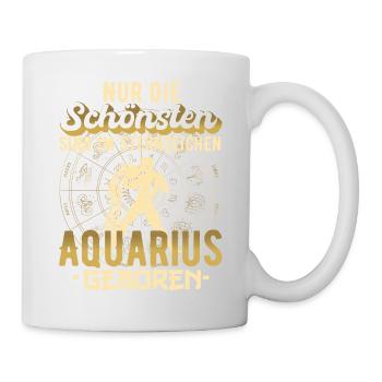 Sternzeichen Aquarius Wassermann Spruch Geschenk - Tasse - Weiß - Rechts