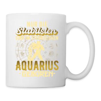 Sternzeichen Aquarius Wassermann Geschenkidee - Tasse - Weiß - Rechts