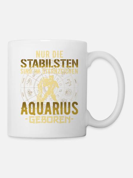 Sternzeichen stabil Aquarius Geschenk - Tasse - Weiß