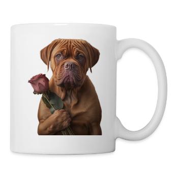 Bordeauxdogge Valentins Tag - Tasse - Weiß - Rechts