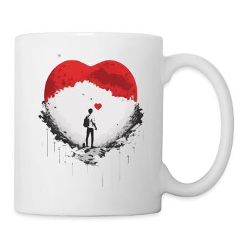 Liebe dich bis zum Mond - Tasse - Weiß - Rechts