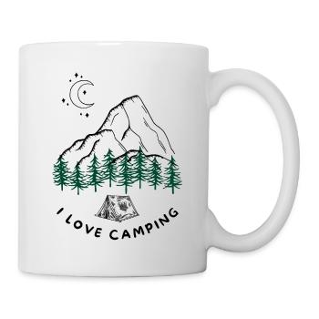 Ich liebe Camping Shirt für Camping - Tasse - Weiß - Rechts