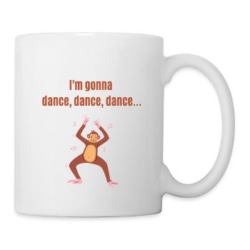 Fasching Dance dance dance.. funny dancing monkey - Mug - white - Right