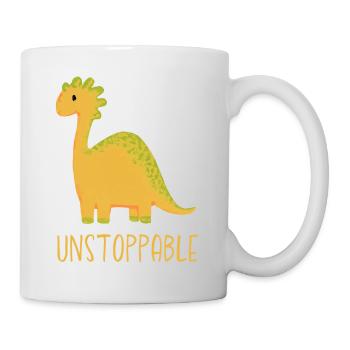 Unstoppable Dino Dinosaurier Kinder Geschenk - Tasse - Weiß - Rechts
