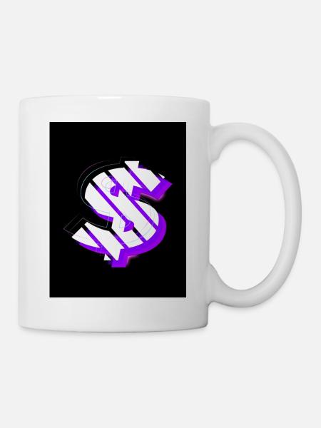 Cash Black Purple - Tasse - Weiß