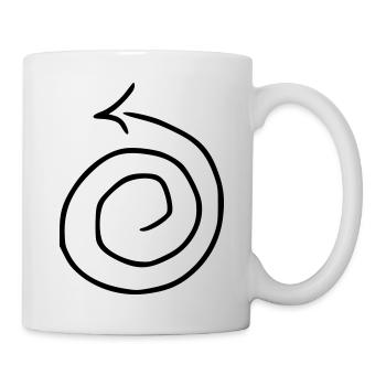 Arrow drawing sketch black - Mug - white - Right