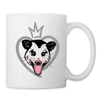 Opossum et cœur - Mug blanc - blanc - Droite