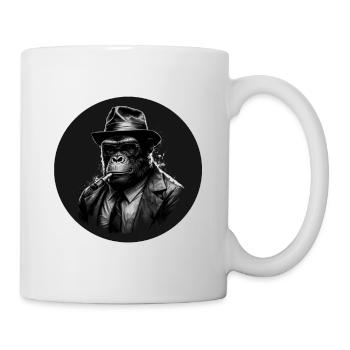 Gangster Affe Mafiaboss - Tasse - Weiß - Rechts