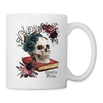 Lateinisches Zitat Respice Finem - Tasse - Weiß - Rechts