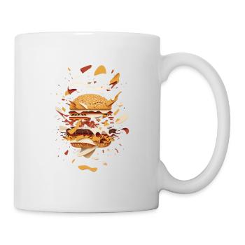 Burger Exploded | Dekonstruierter Burger - Tasse - Weiß - Rechts