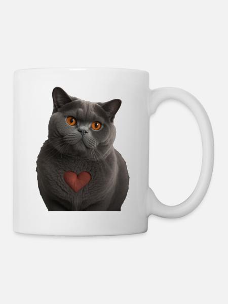 Britisch Kurzhaar Valentins Tag - Tasse - Weiß