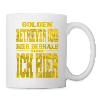 tier lustiger spruch brauen bachhund bier - Tasse - Weiß - Rechts