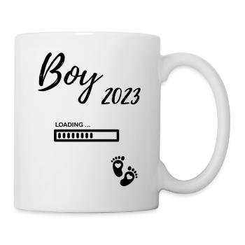 Schwangerschaft Boy 2023 loading - Tasse - Weiß - Rechts