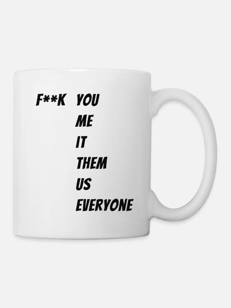 F**k Spruch - Mug - white