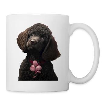 Caniche Saint-Valentin - Mug blanc - blanc - Droite