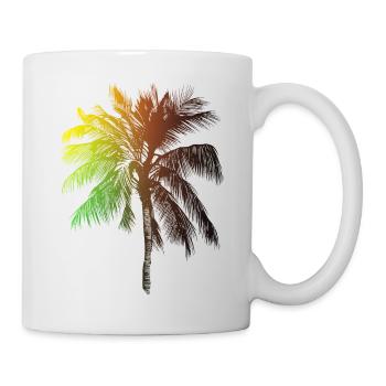 Tropical Beach Paradise Palm Rainbow 1 - Mug - white - Right