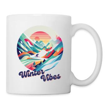 Winter Vibes | Winter | Skiing | Illustration - Mug - white - Right