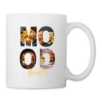 Mood Burger Print- Gold - Tasse - Weiß - Rechts