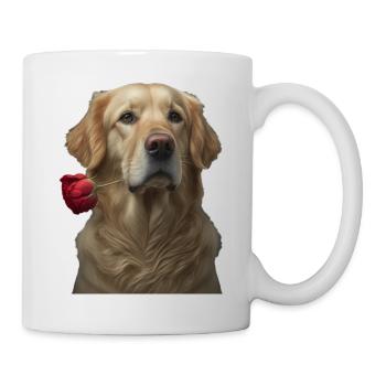 Golden Retriever Saint-Valentin - Mug blanc - blanc - Droite