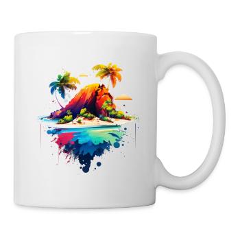 Beautiful Island Illustration | South Sea Island - Mug - white - Right