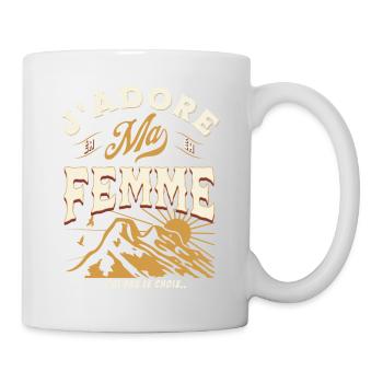 J'adore ma femme, j'ai pas le choix - Mug blanc - blanc - Droite