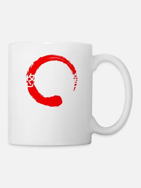 Living true to yourself quote Japanese kanji - Mug - white