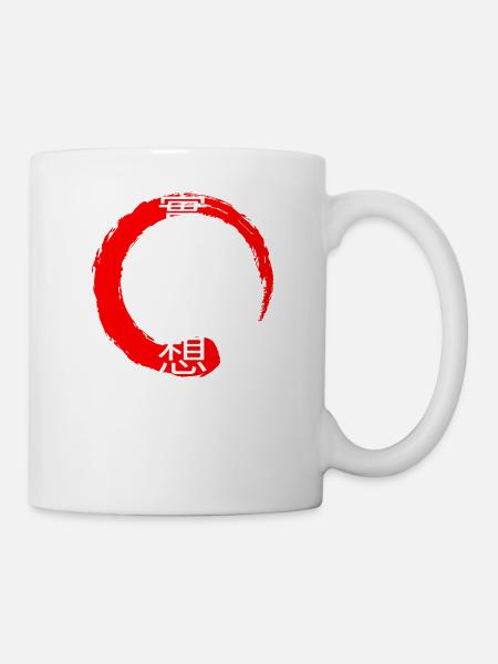 Living your dreams quote Japanese kanji words - Mug - white