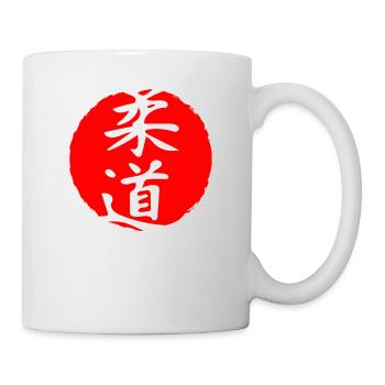 Judo martial art sport Japan Japanese kanji words - Mug - white - Right