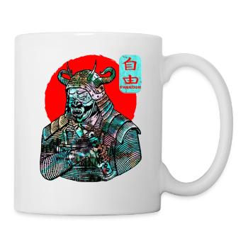 Samurai Warrior Sword Japanese Art Freedom Kanji - Mug blanc - blanc - Droite
