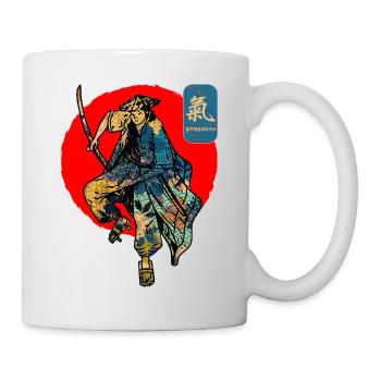 Samurai Warrior Sword Japanese Art Force Kanji - Mug blanc - blanc - Droite