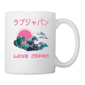 Great Wave Japanese Kanagawa Symbol Word Kanji - Mug - white - Right