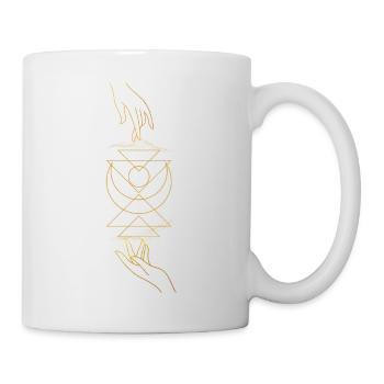 Abstrakte Hände - Tasse - Weiß - Rechts