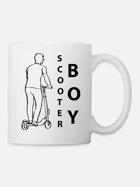E-Scooter E-Roller Scooter - Tasse - Weiß