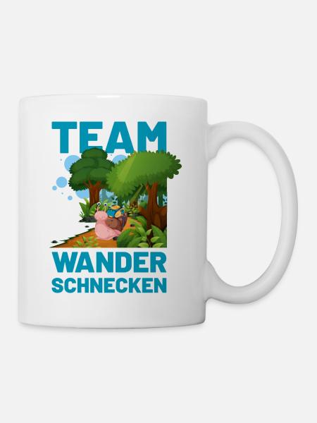 Team Wanderschnecken blau - Tasse - Weiß