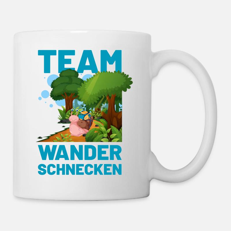 Team Wanderschnecken blau - Tasse - Weiß