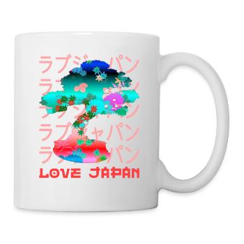 Bonsai Tree Japanese Zen Garden Symbol Kanji Love - Mug - white - Right