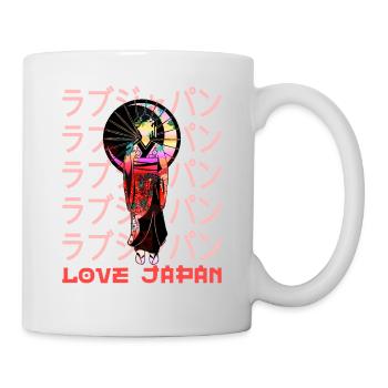 Geisha Traditional Japanese Symbol Word Kanji - Mug - white - Right